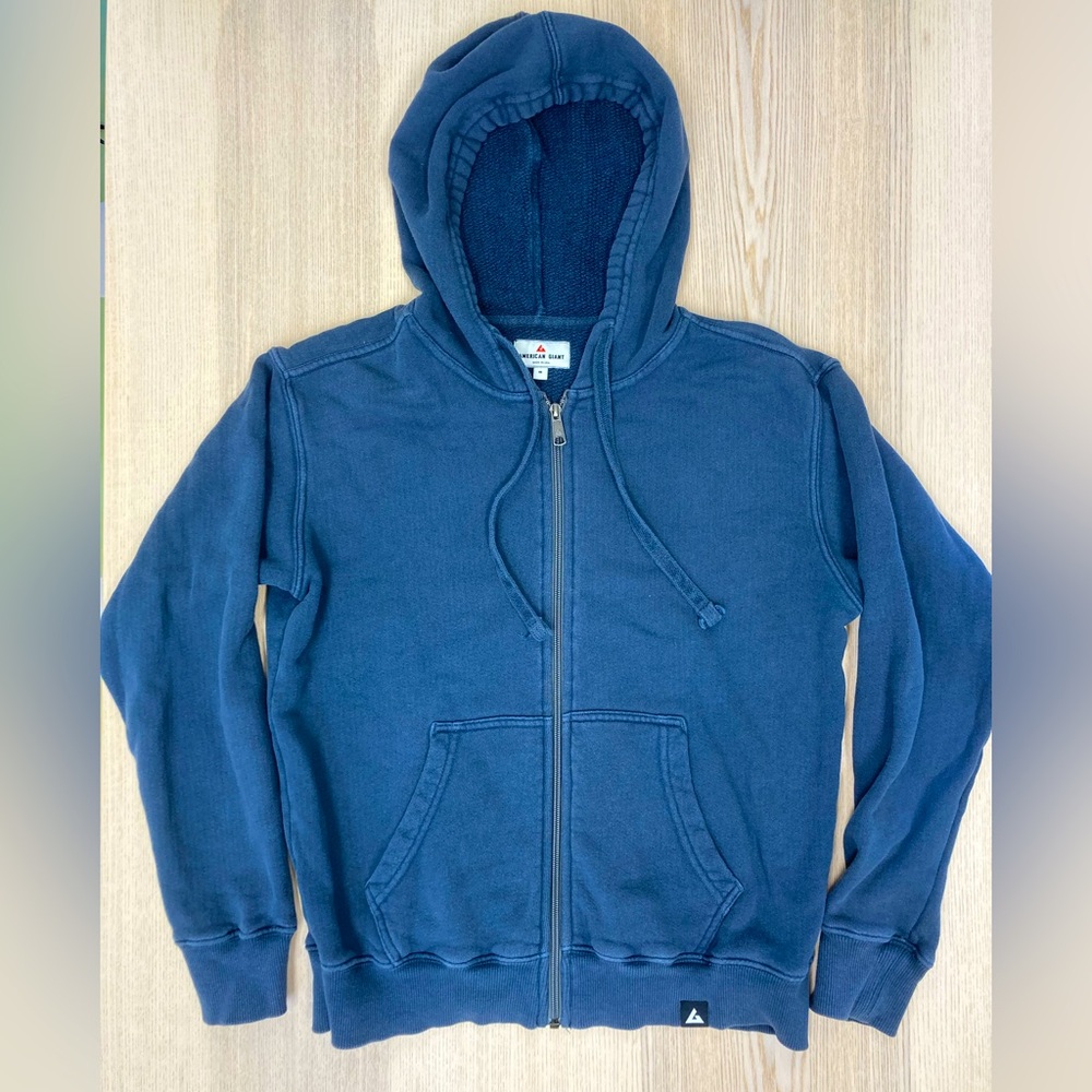 American Giant American Midweight Full Zip Hoodie Heritage Navy Womens M